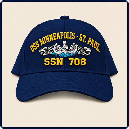 USS MINNEAPOLIS-SAINT PAUL SSN-708 HAT approved boat mockup
