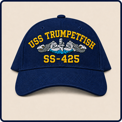 USS TRUMPET FISH SS-425 HAT approved boat mockup