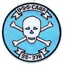 USS CARP SS 338 PATCH SKULL