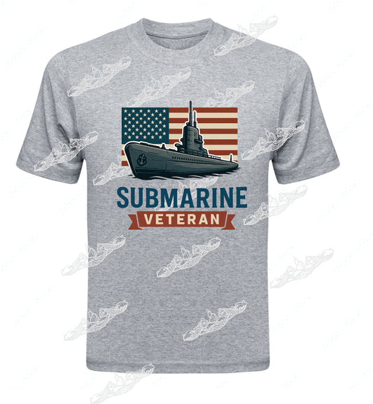 Submarine Veteran Flag & Submarine  :  Clothing (Great with added Boat Text)