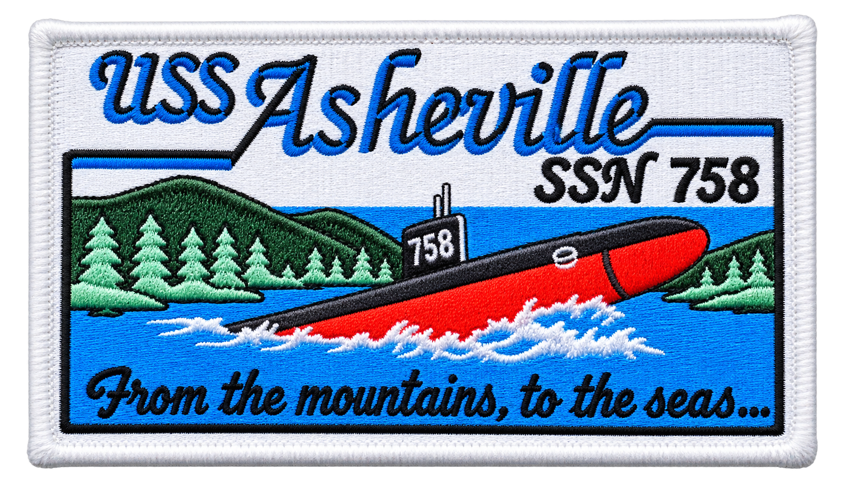 USS ASHEVILLE SSN 758 PATCH