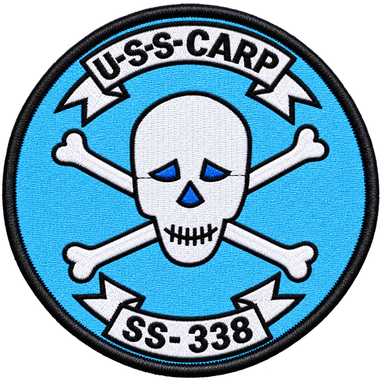 USS CARP SS 338 PATCH SKULL