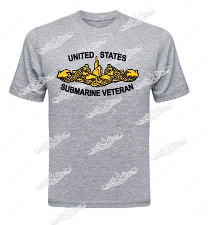 United States Submarine Veteran  Text & Dolphins Clothing