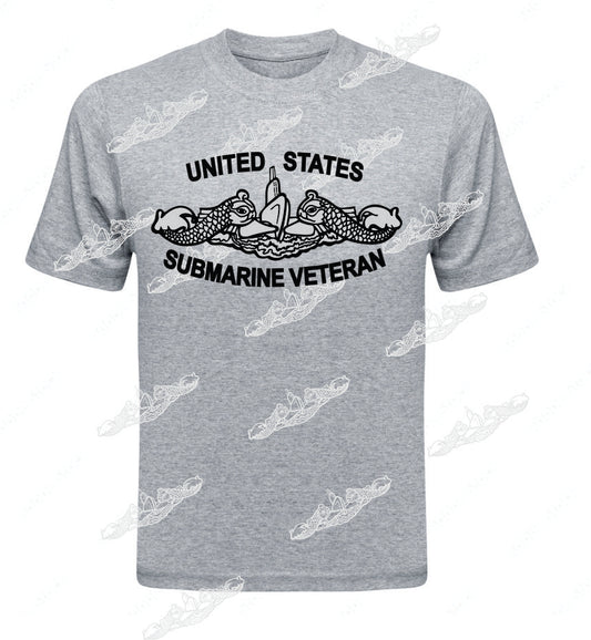 United States Submarine Veteran  Text & Dolphins Clothing