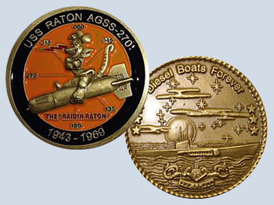 USS Raton AGSS 270 Challenge Coin
