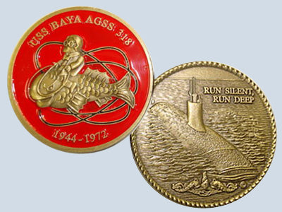 USS Baya AGSS 318 Challenge Coin