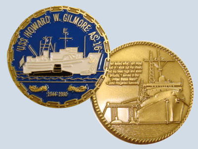 USS Howard W. Gilmore AS 16 Challenge Coin