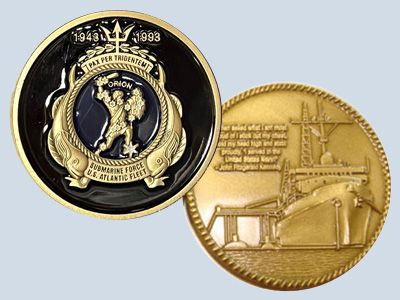 USS Orion AS 18 Challenge Coin