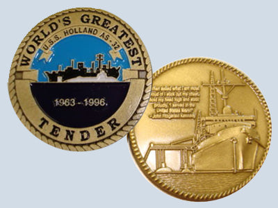 USS Holland AS 32 Challenge Coin