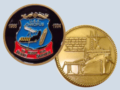 USS Canopus AS 34 Challenge Coin