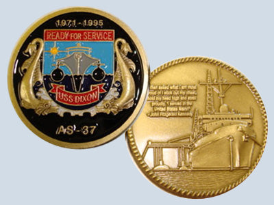 USS Dixon AS 37 Challenge Coin