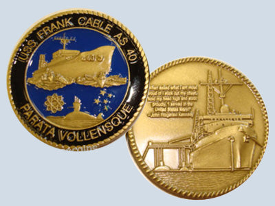 USS Frank Cable AS 40 Challenge Coin