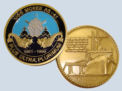 USS McKee AS 41 Challenge Coin
