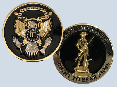 Three Percenter Bear Arms Challenge Coin