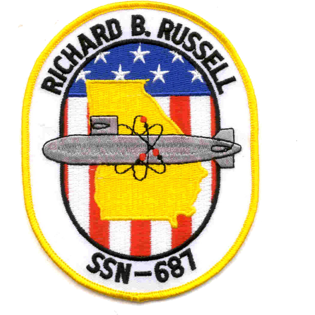 USS RICHARD B RUSSELL SSN 681 PATCH