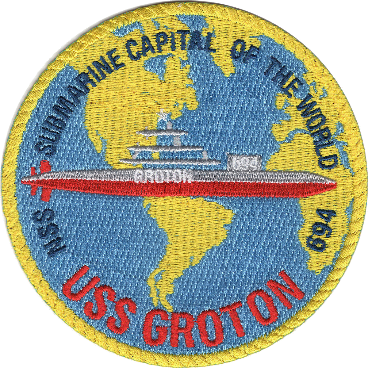 USS GROTON SSN 694 PATCH