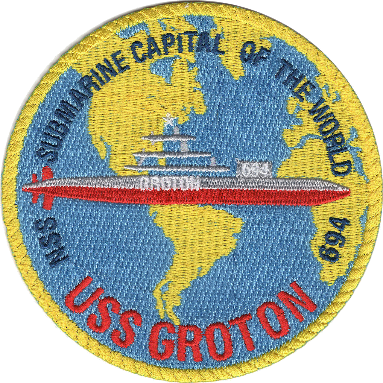 USS GROTON SSN 694 PATCH