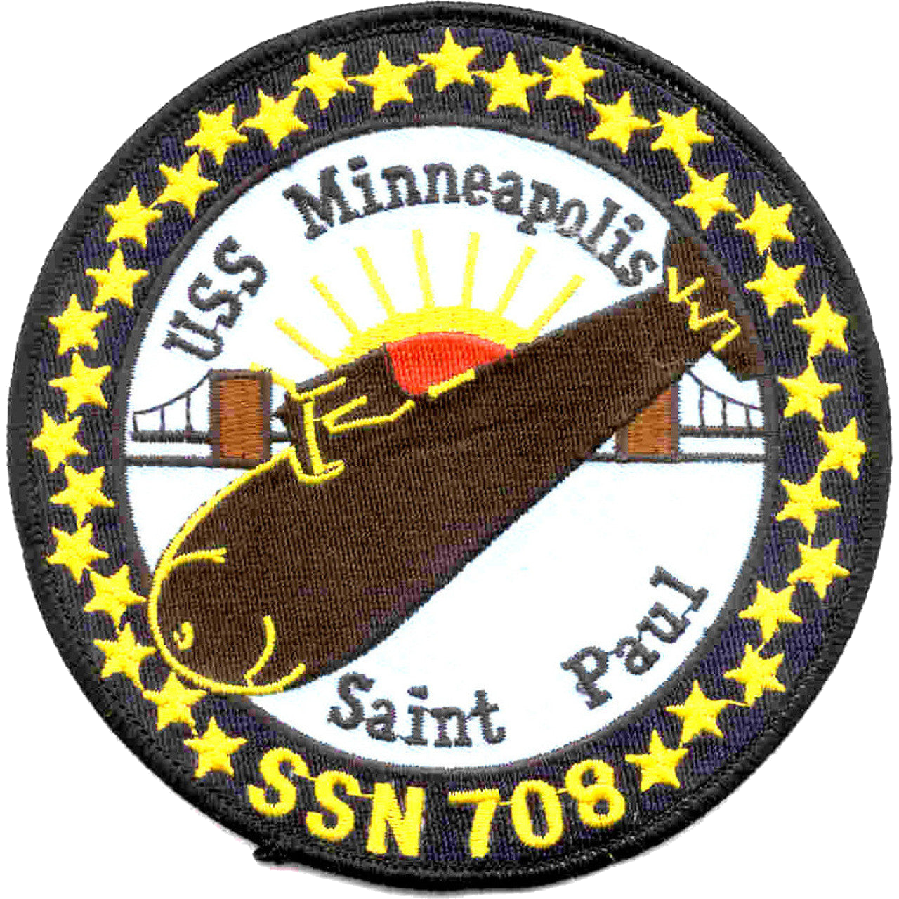 USS MINNEAPOLIS ST PAUL SSN 708 PATCH