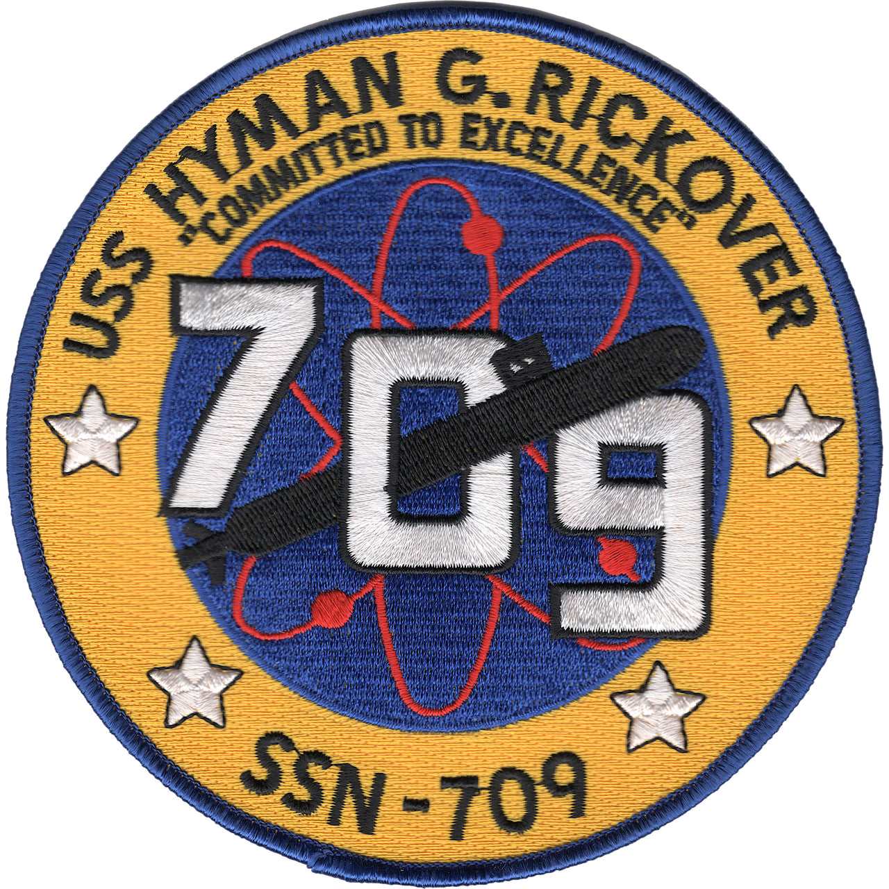 USS HYMAN G RICKOVER SSN 709 PATCH
