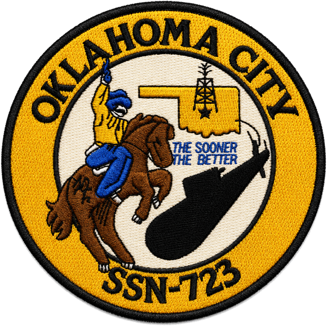 USS OKLAHOMA CITY SSN 723 PATCH
