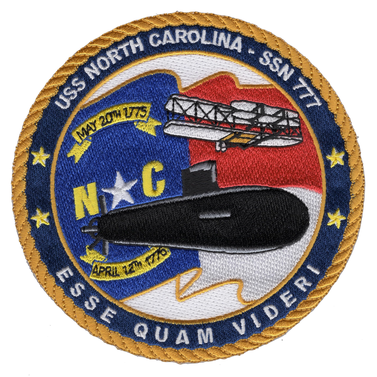 USS NORTH CAROLINA SSN 777 PATCH