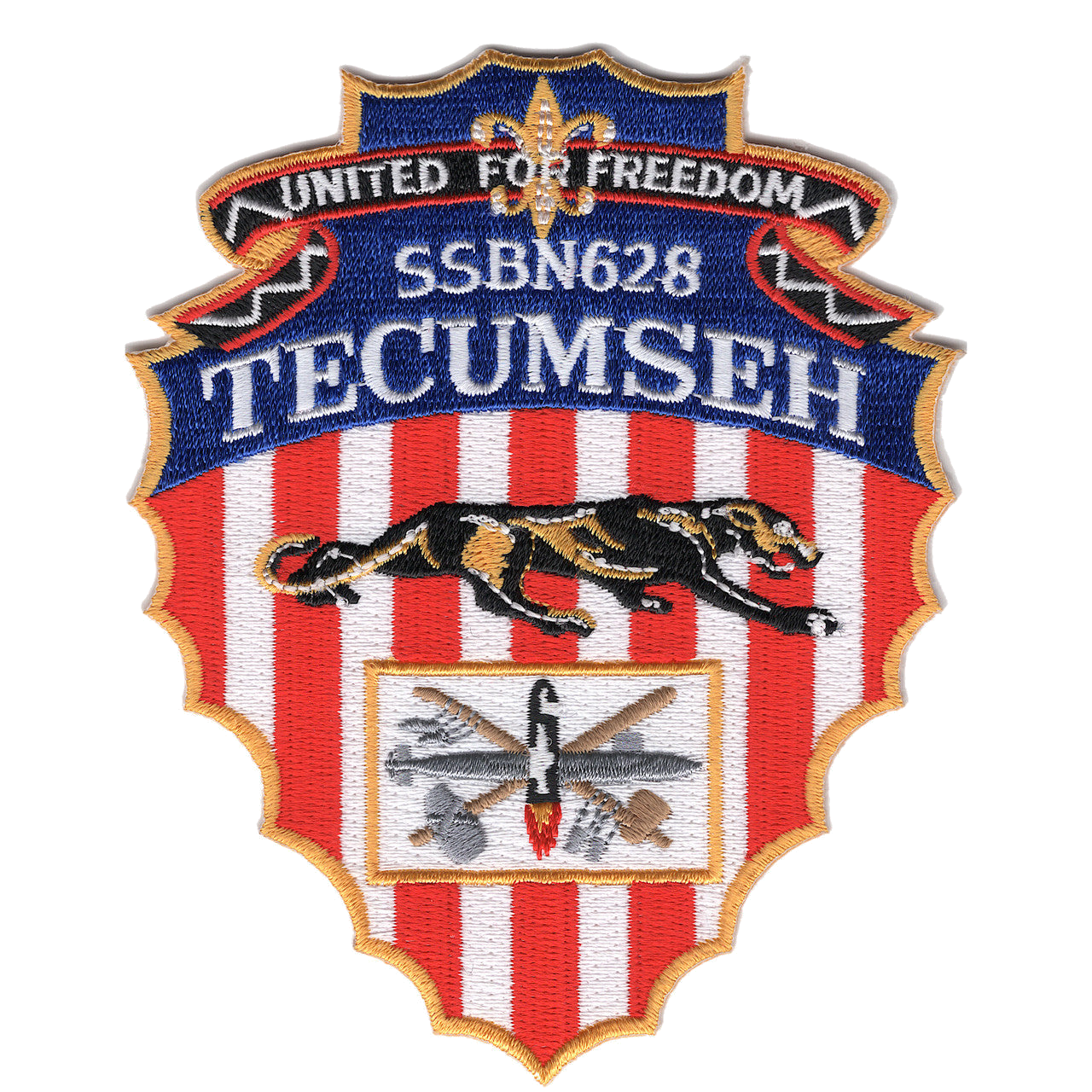 USS TECUMSEH SSBN 628 PATCH