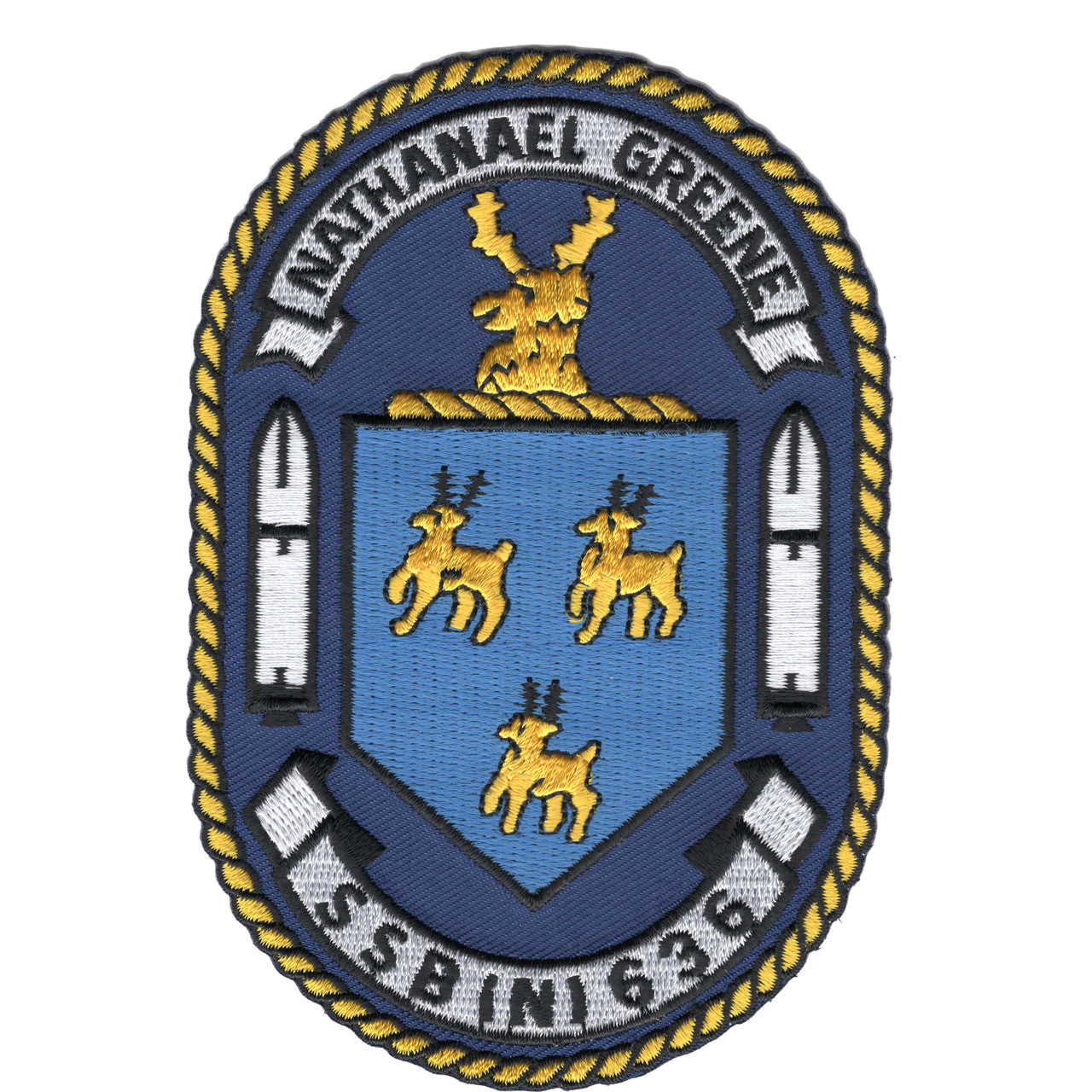USS NATHANAEL GREENE SSBN 636 PATCH  SSB(N)