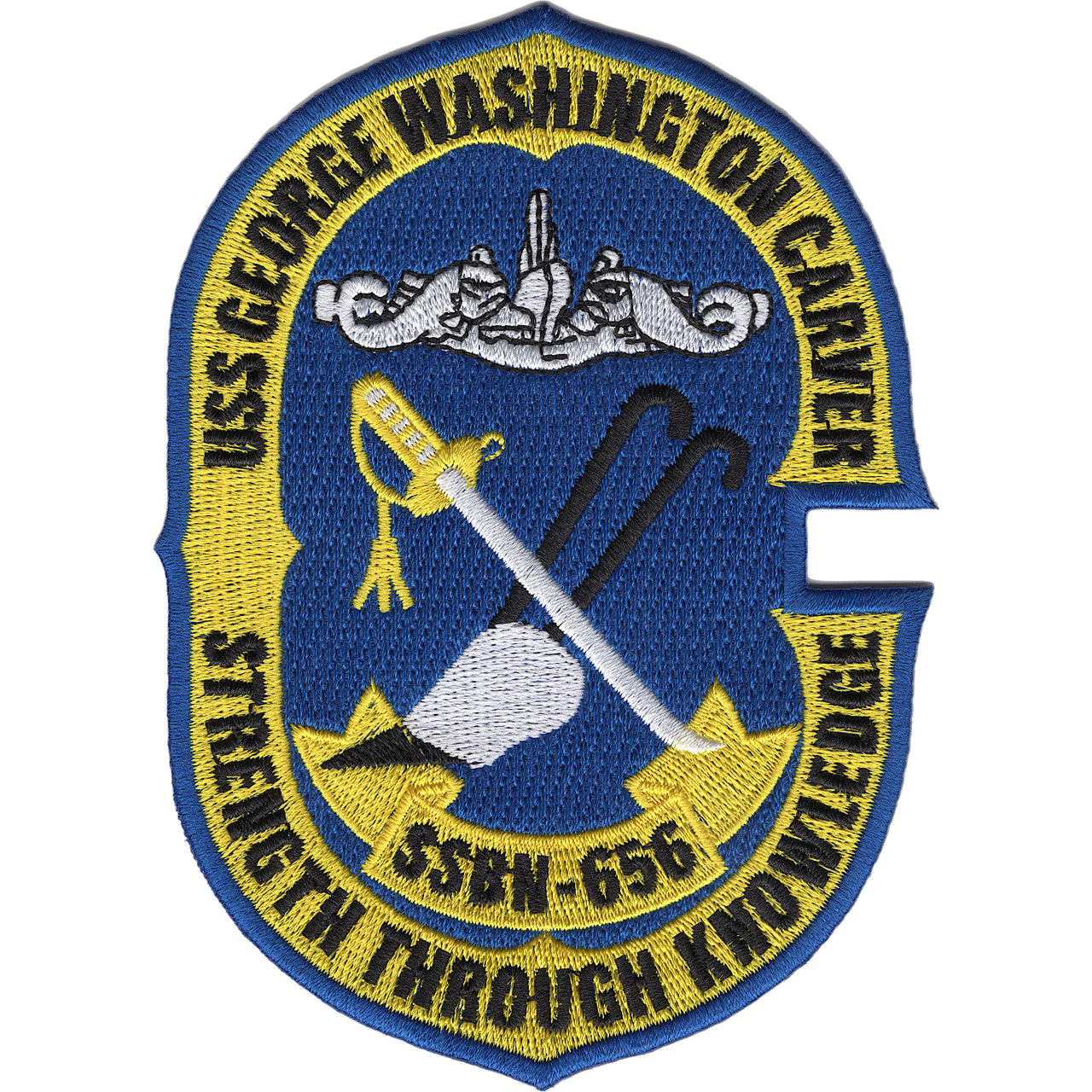 USS GEORGE WASHINGTON CARVER SSBN 656 PATCH