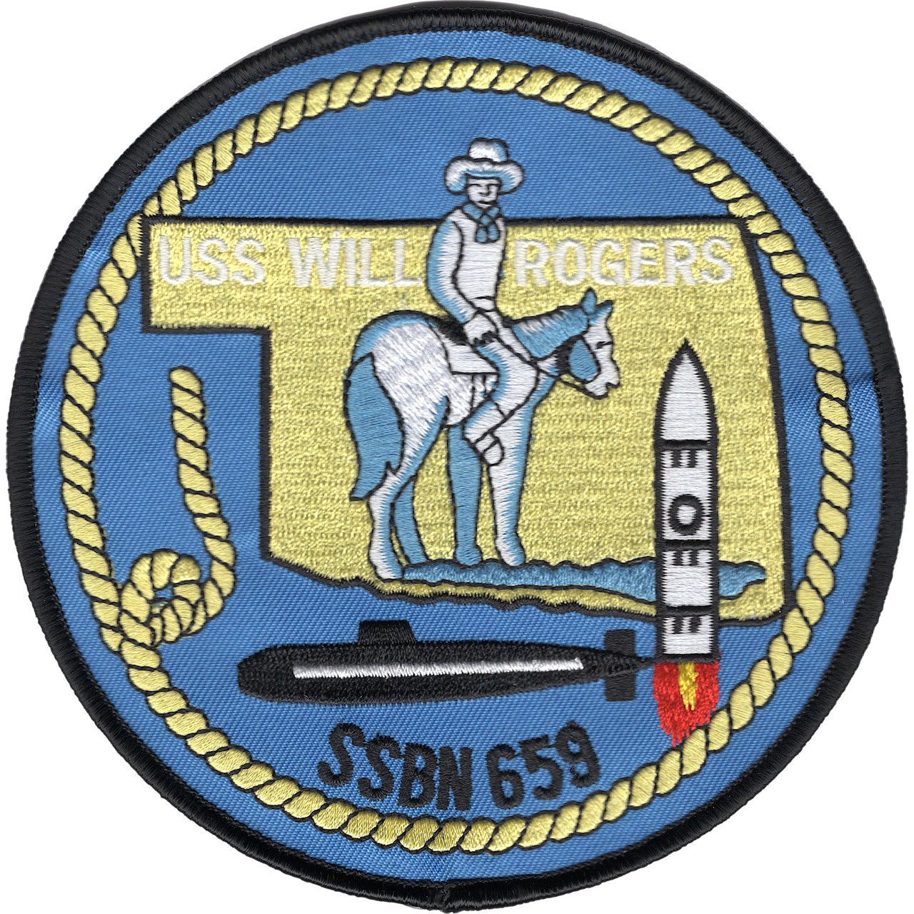 USS WILL ROGER SSBN 659 PATCH
