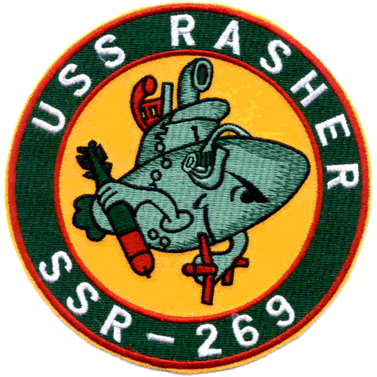 USS RASHER SSR 269 PATCH