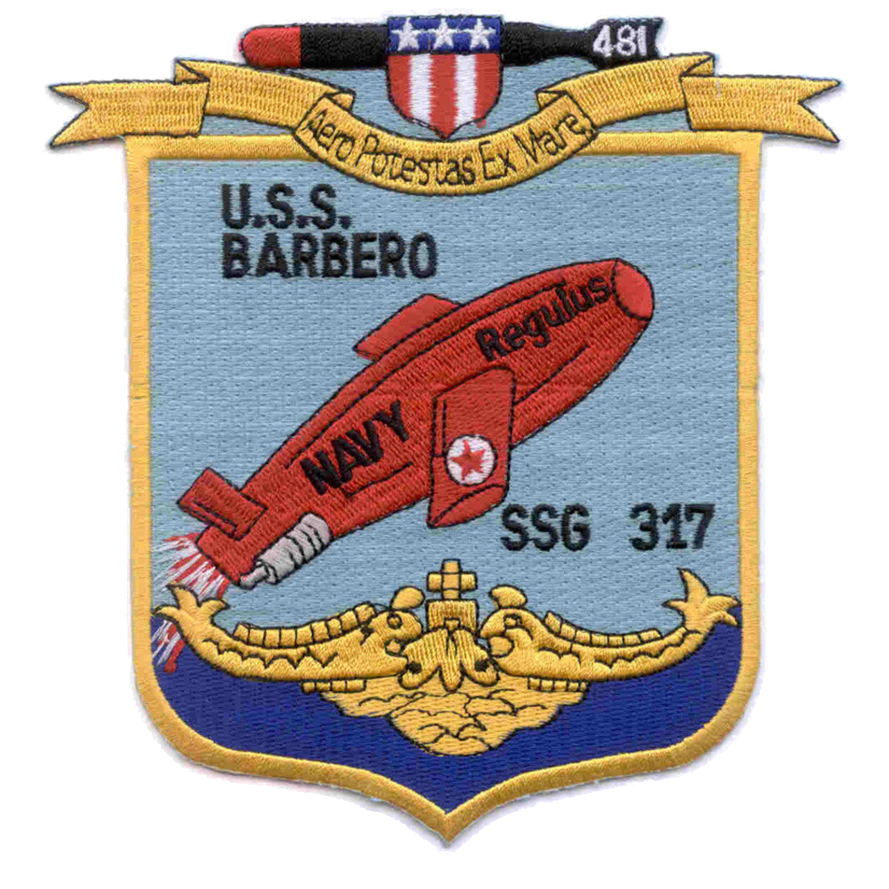 USS BARBERO SS 317 PATCH