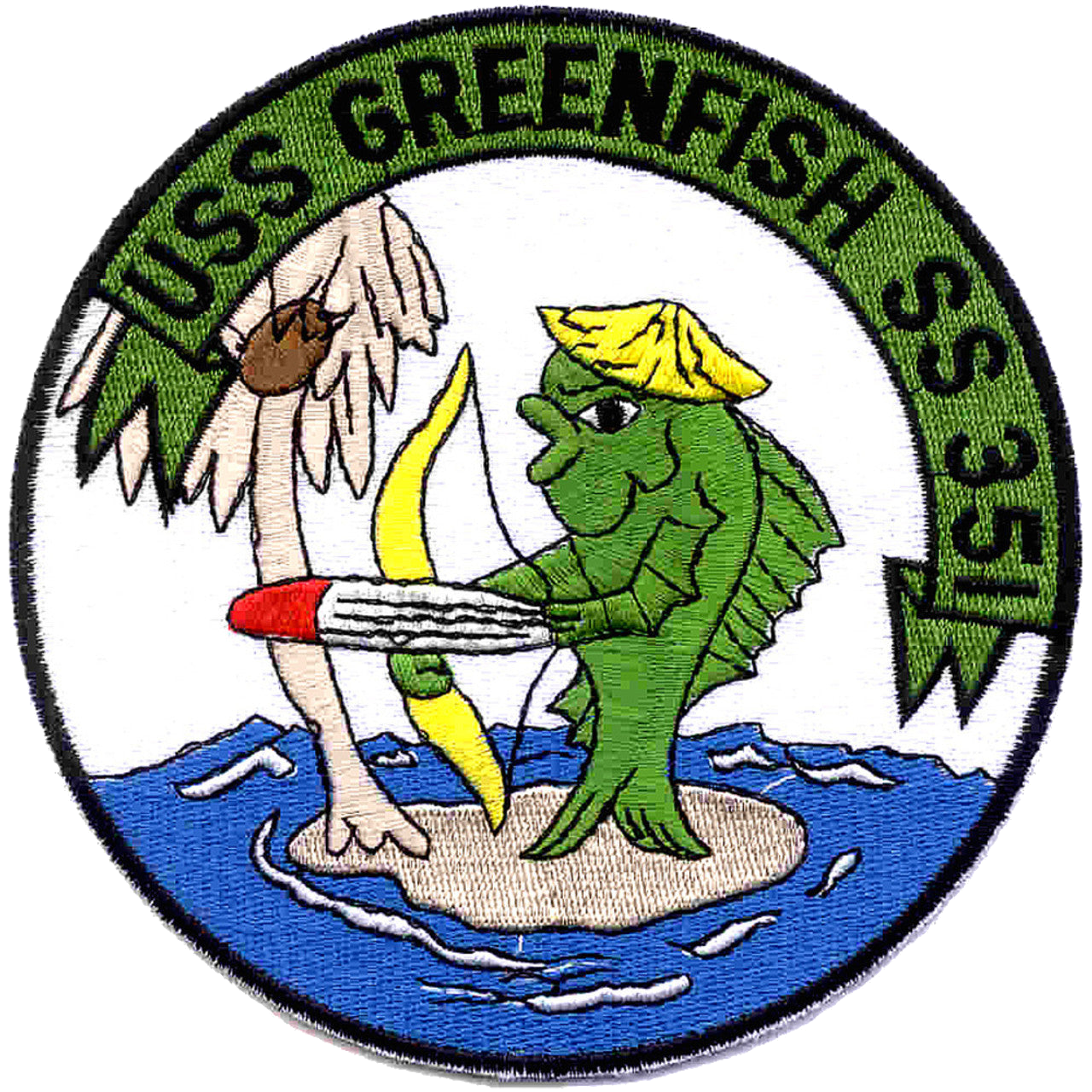 USS GRENFISH SS 351 PATCH FISH & Torpedo