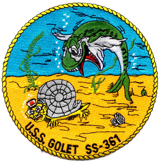 USS GOLET SS 361 PATCH fish & Snail collection thumbnail