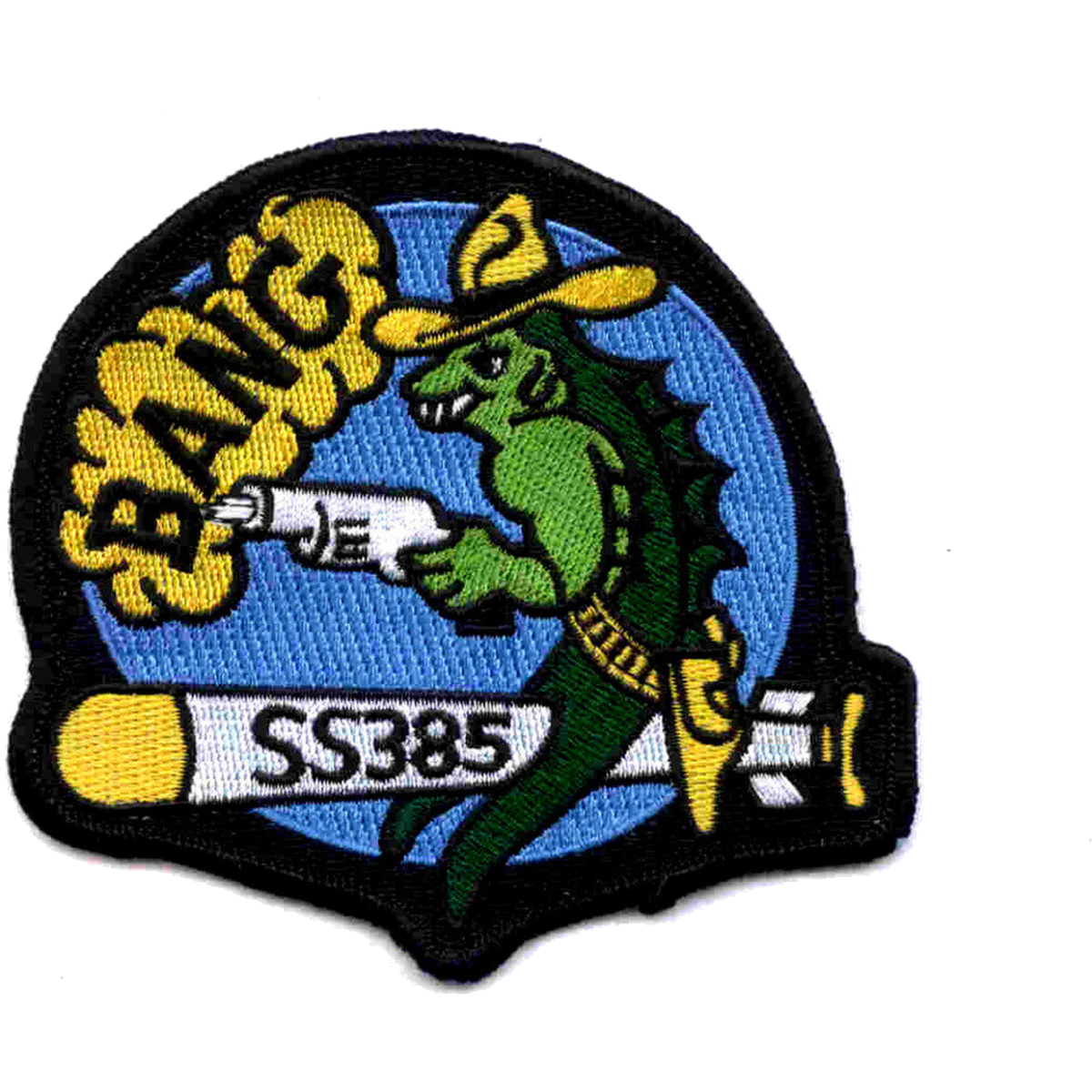USS BANG SS 385 PATCH Green fish