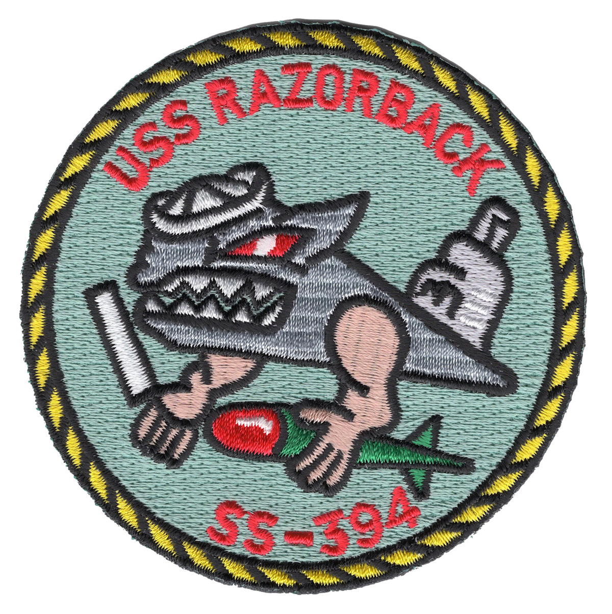 USS RAZORBAK SS 394 PATCH FISH