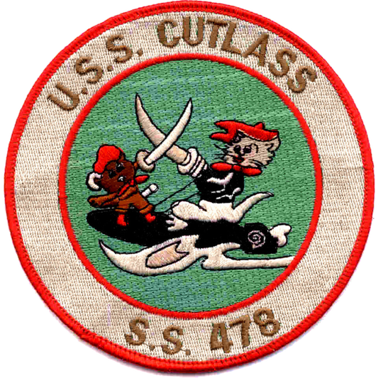 USS CUTLASS SS 478 PATCH - Tom & Jerry collection thumbnail