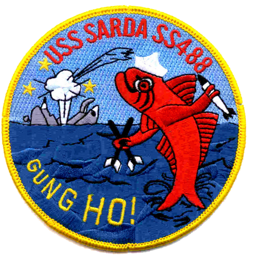 USS SARDA SS 388 PATCH RED FISH collection thumbnail