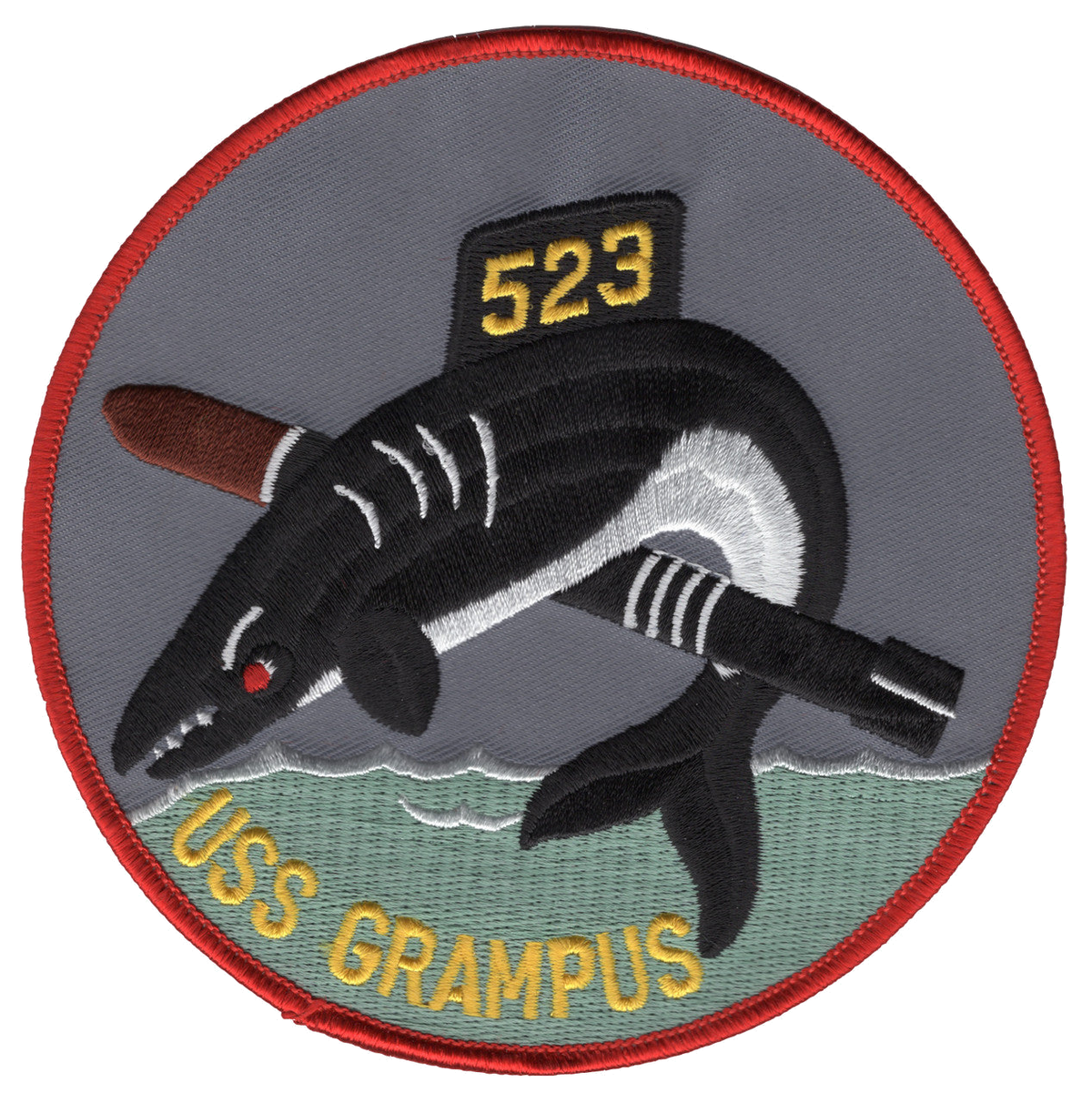 USS GRAMPUS SS 523 PATCH
