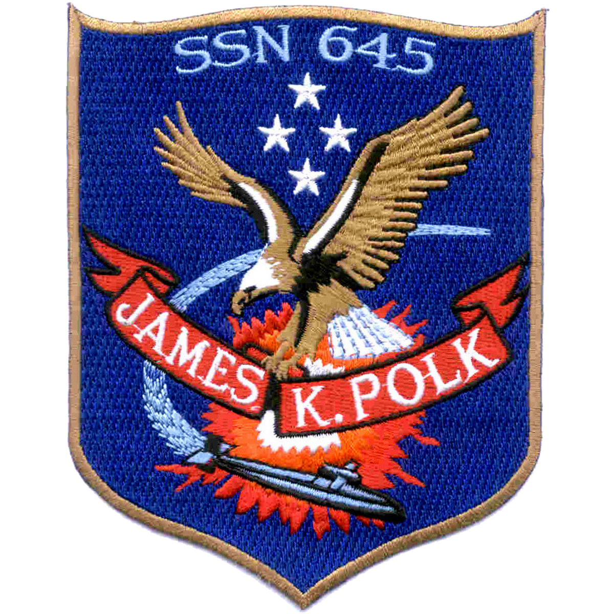 USS JAMES K POLK SSN 645 PATCH