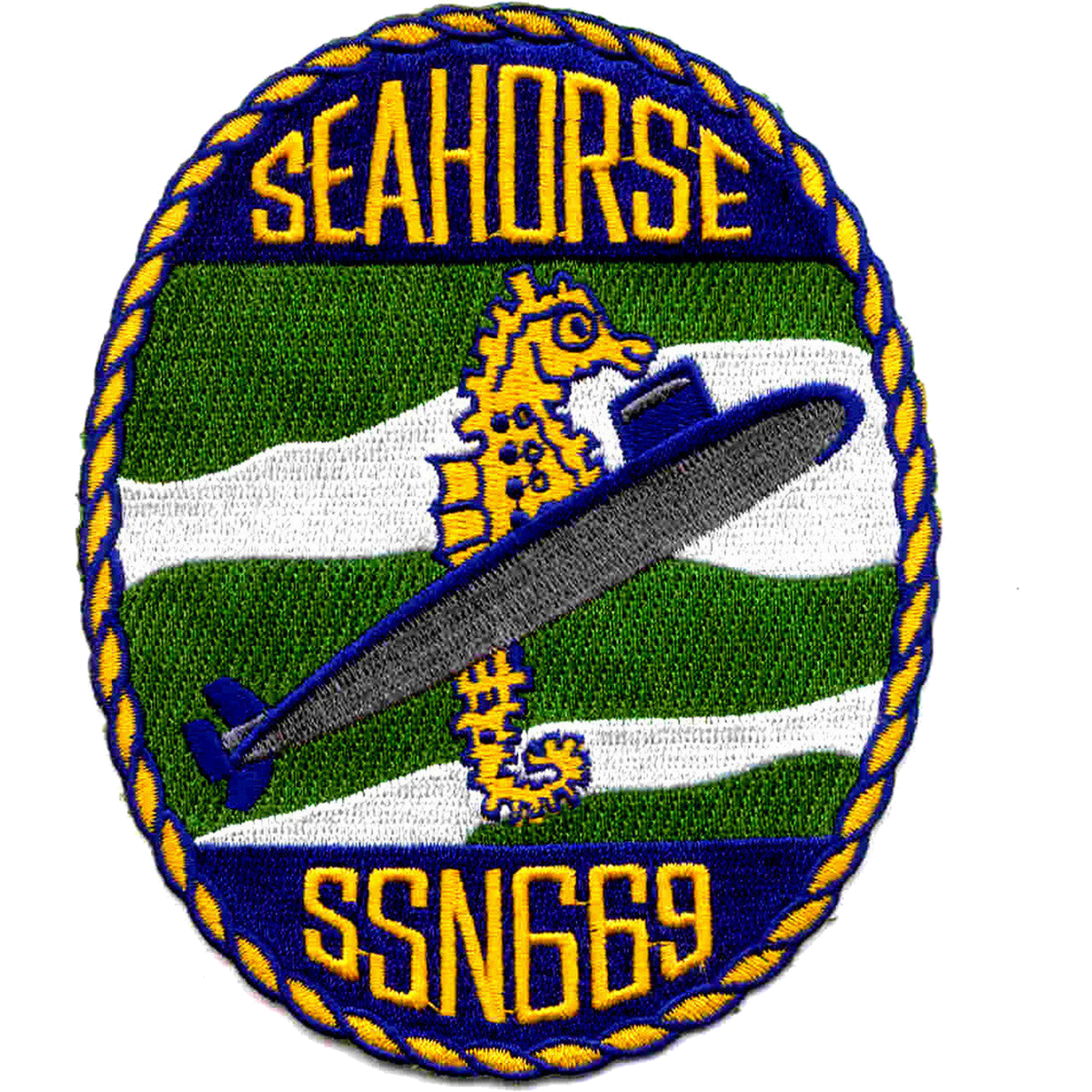 USS SEAHORSE SSN 669 PATCH