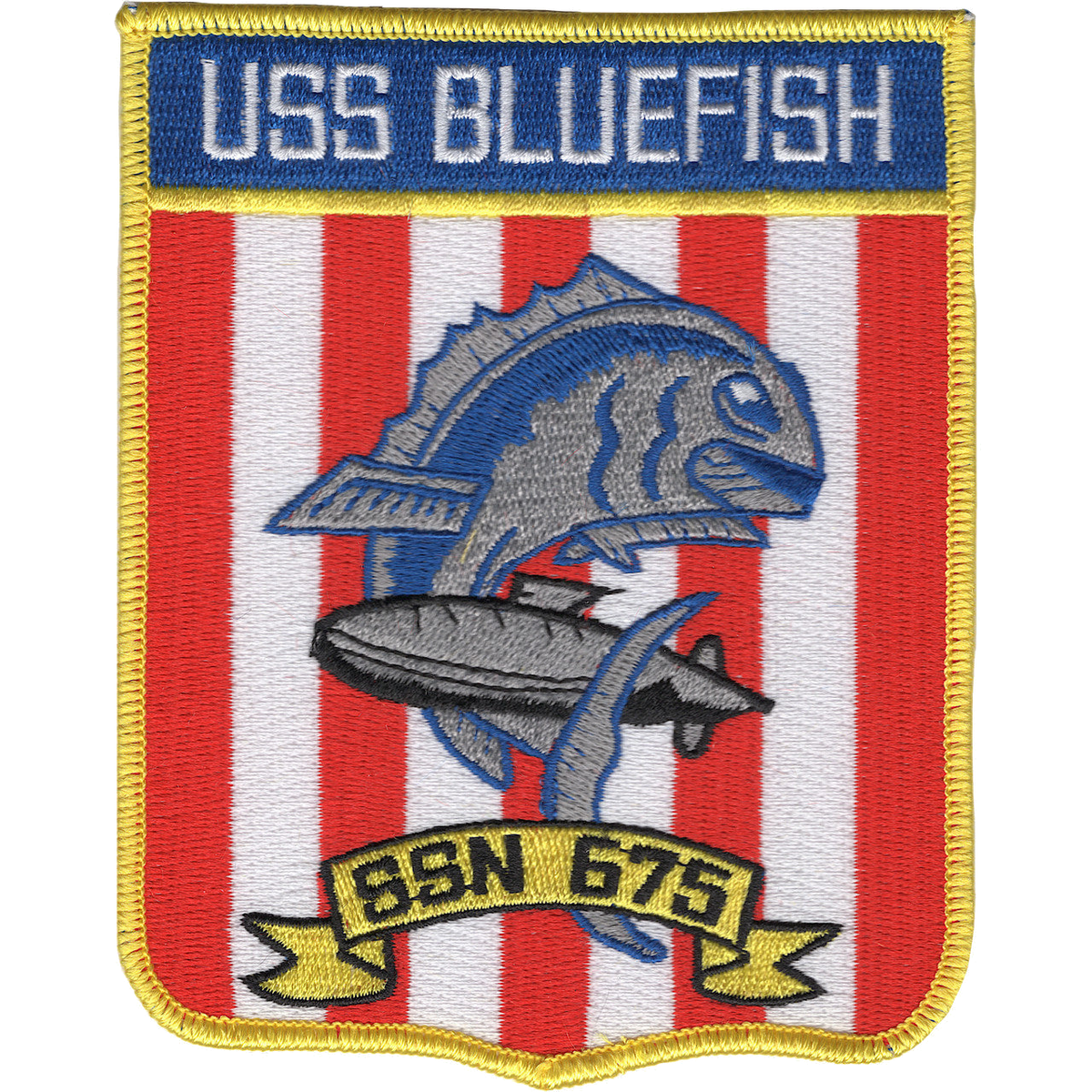 USS BLUEFISH SSN 675 PATCH