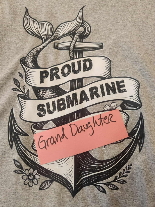 Proud Submarine Grand Daughter Tail & Anchor Tattoo