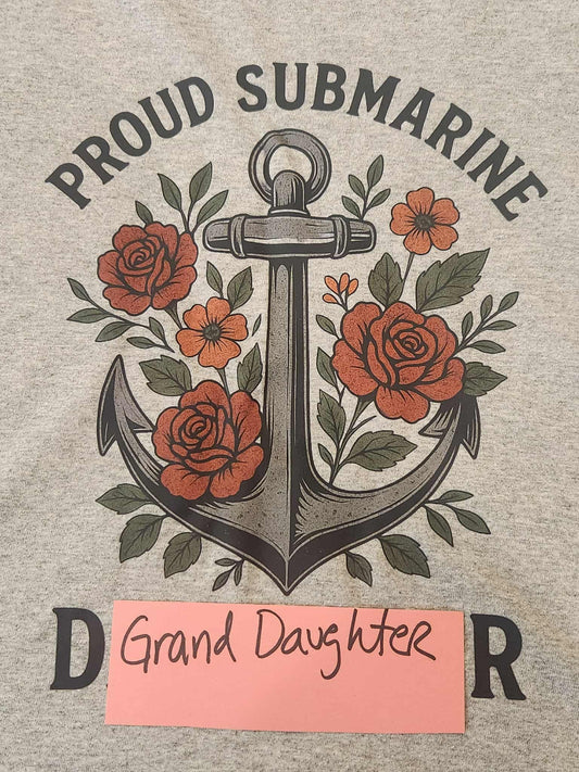 Submarine Grand Daughter Anchor Roses T-Shirt