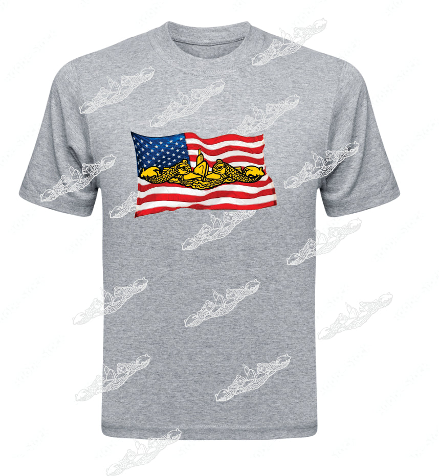 Flag and Dolphins Pick Silver or Gold below - Clothing