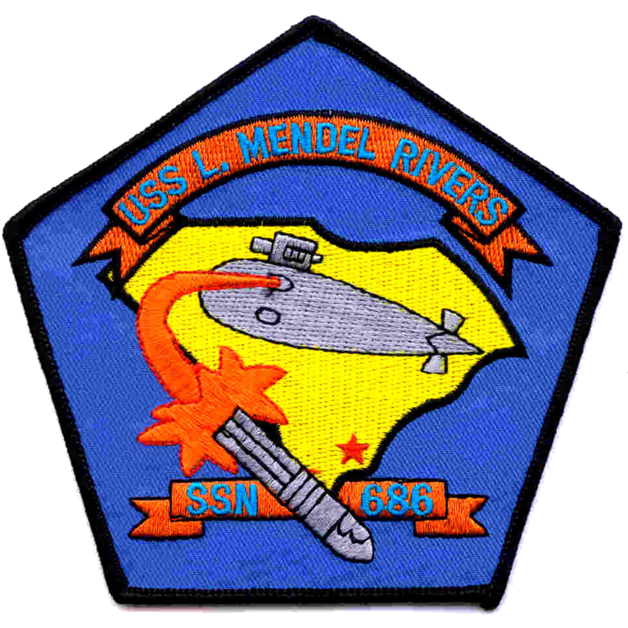 USS L MENDEL RIVERS SSN 686 PATCH