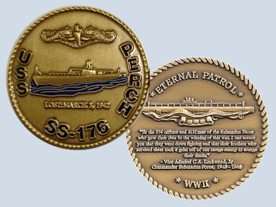 USS Perch SS 176 Challenge Coin