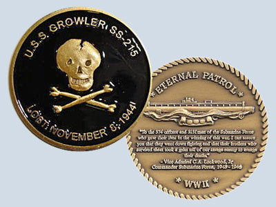 USS Growler SS 215 Challenge Coin