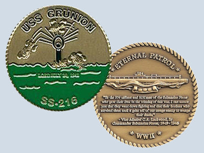 USS Grunion SS 216 Challenge Coin
