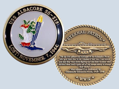 USS Albacore SS 218 Challenge Coin