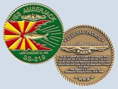 USS Amberjack SS 219 Challenge Coin